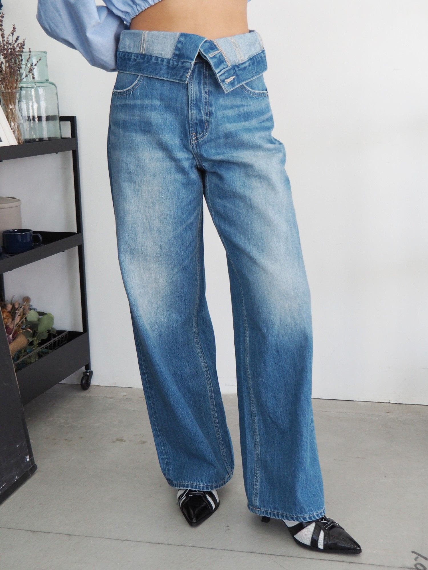 ウエストフラップワイドデニムパンツ[品番：MKSW0056064]｜EVRIS