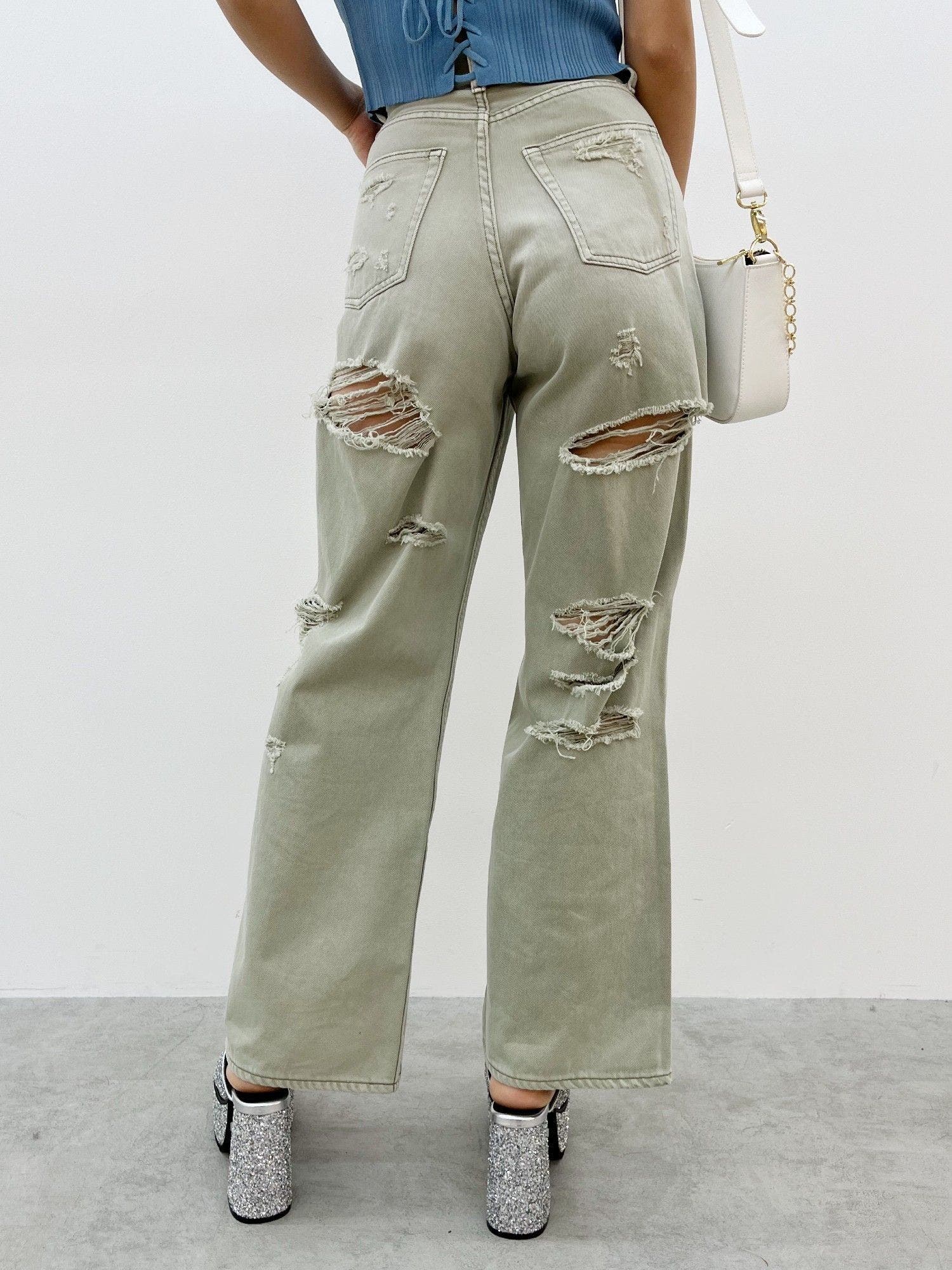 オーバークラッシュワイドデニムパンツ[品番:MKSW0064335 オーバークラッシュワイドデニムパンツ[品番:MKSW0064335