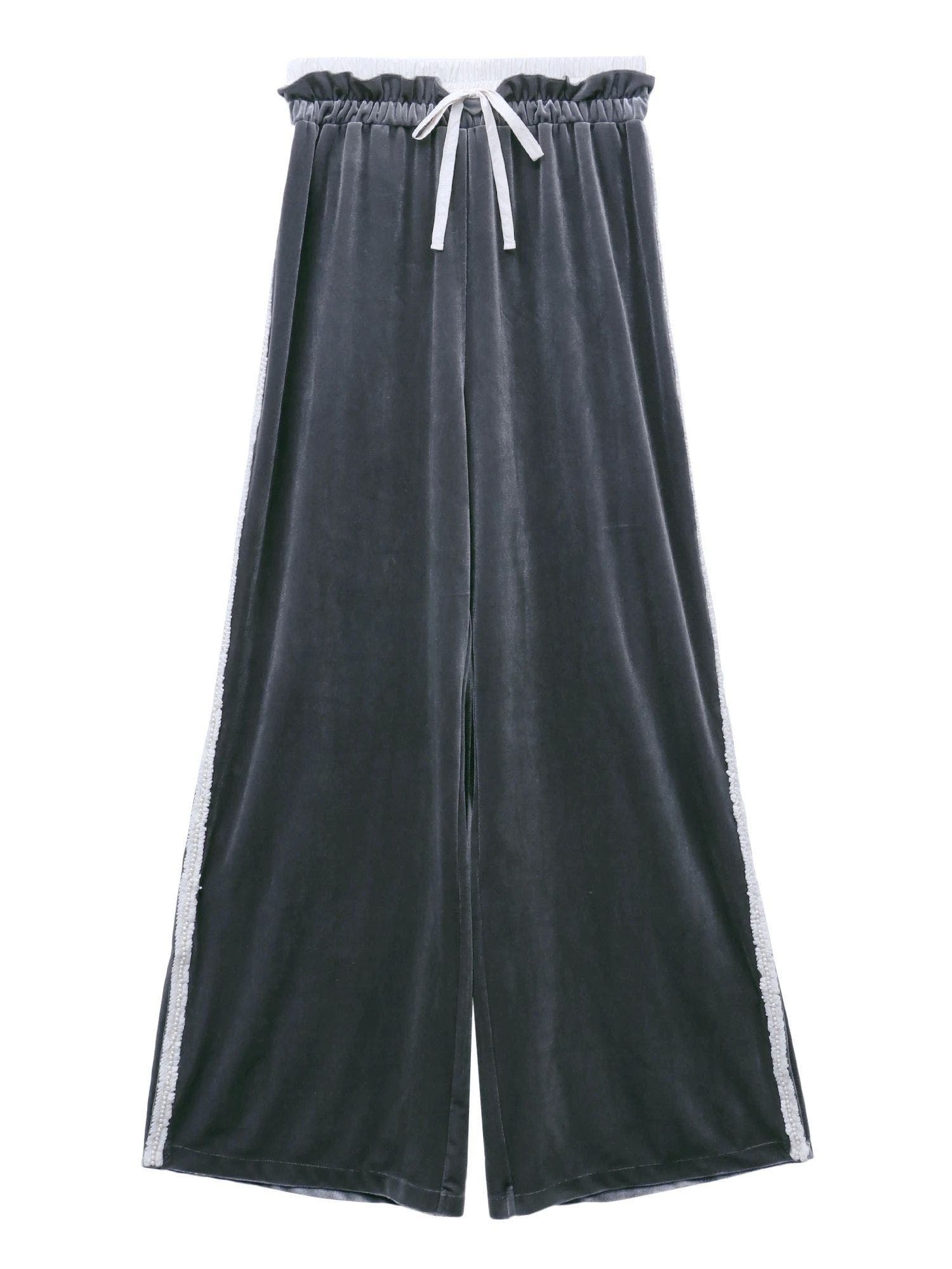 VELOUR PARL TRACK PANTS/ベロアパールトラックパンツ[品番