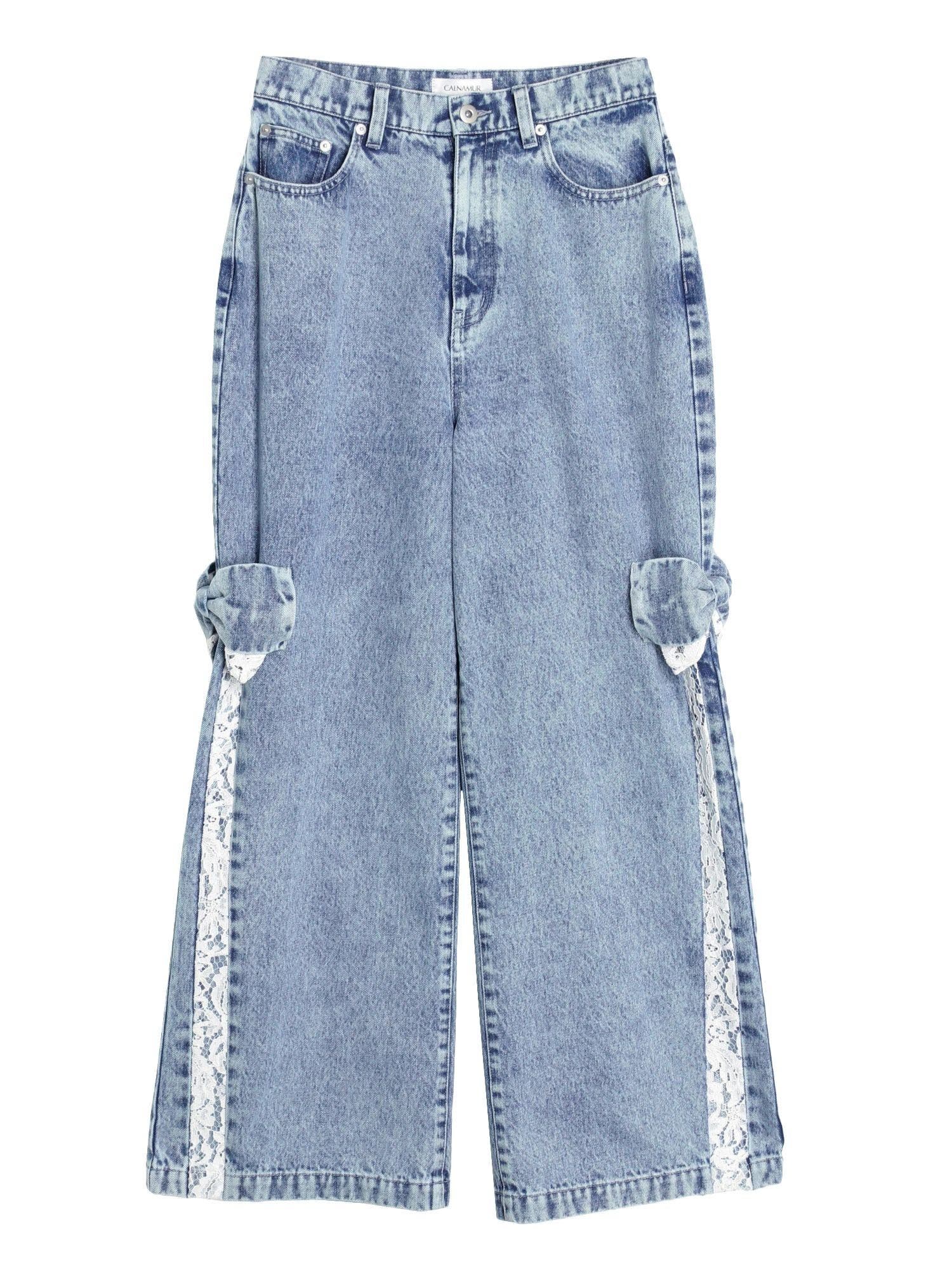 SIDE RIBBON×LACE DENIM[品番：MKSW0061424]｜CALNAMUR