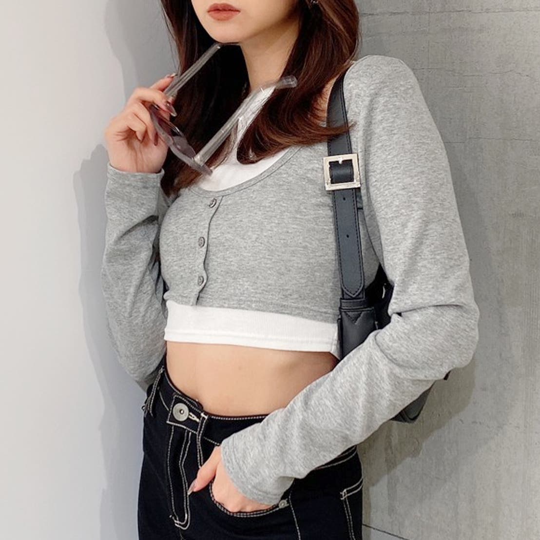 ドッキングレイヤードカットトップス[品番：MKSW0049410]｜GYDA