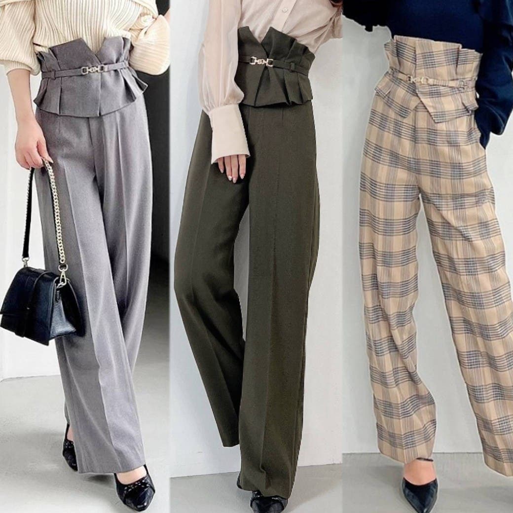 未使用リラクシオンセミワイドストレートパンツ｜Yahoo!フリマ