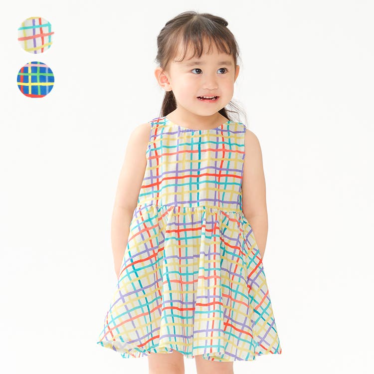 BURBERRY CHILDREN ノースリーブワンピースメガチェック 12Y k44332-1.jpg