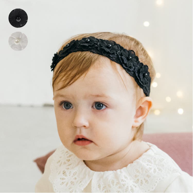 【naaaaa】【Mimisol ミミソル】 ワンピース ドレスヘアバンド お花レースヘアバンド・ヘッドドレス[品番：MTIK0011862]｜こどもの森e