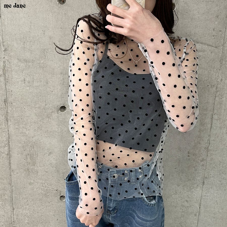 ドットシアートップス[品番：MJNW0003122]｜me Jane（ミージェーン）の