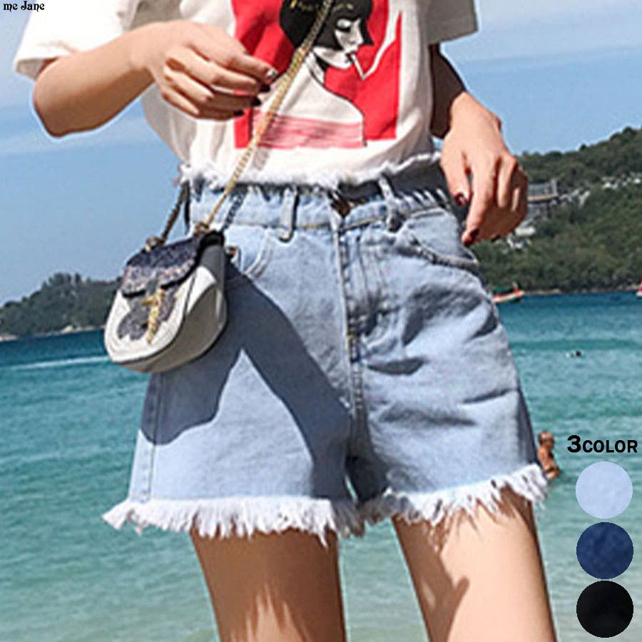 裾フリンジショートパンツ[品番：MJNW0001472]｜me Jane（ミージェーン