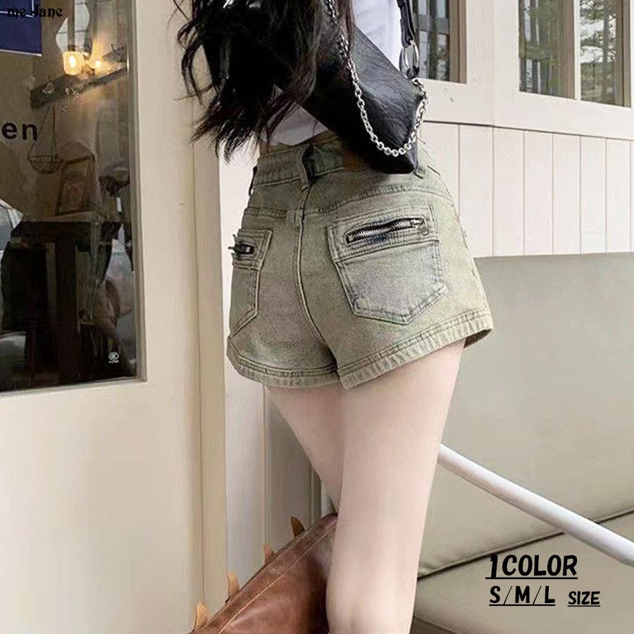 デニムZIPポケットショートパンツ[品番：MJNW0002768]｜me Jane
