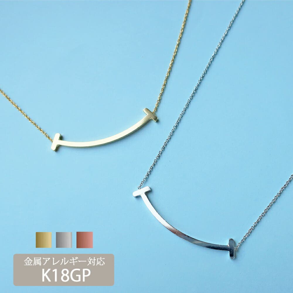 スマイリーネックレス 日本製 K18GP[品番：MLOA0001451]｜Melody