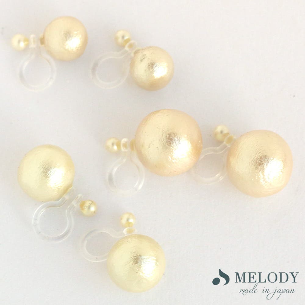 まべパールノンホールピアス イヤリング ノンホールピアス パール[品番：MLOA0001343]｜Melody