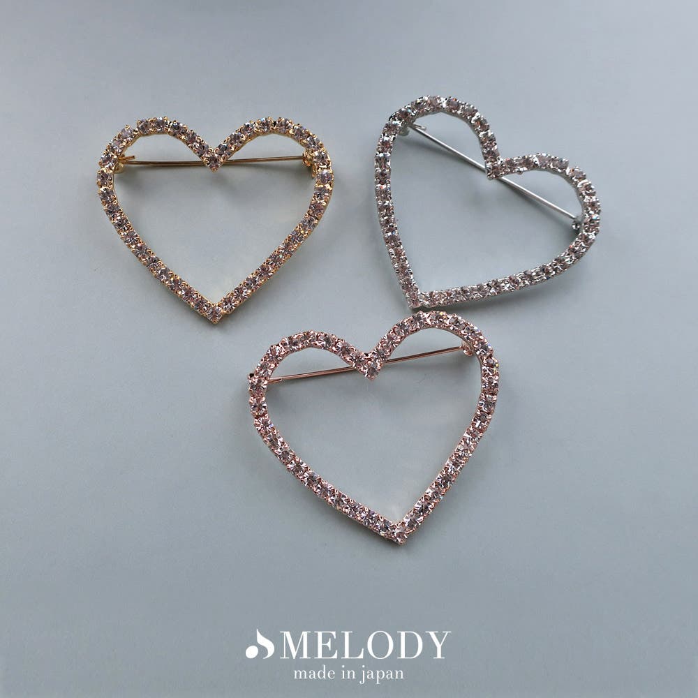 ブローチ ハート 日本製[品番：MLOA0003090]｜Melody Accessory