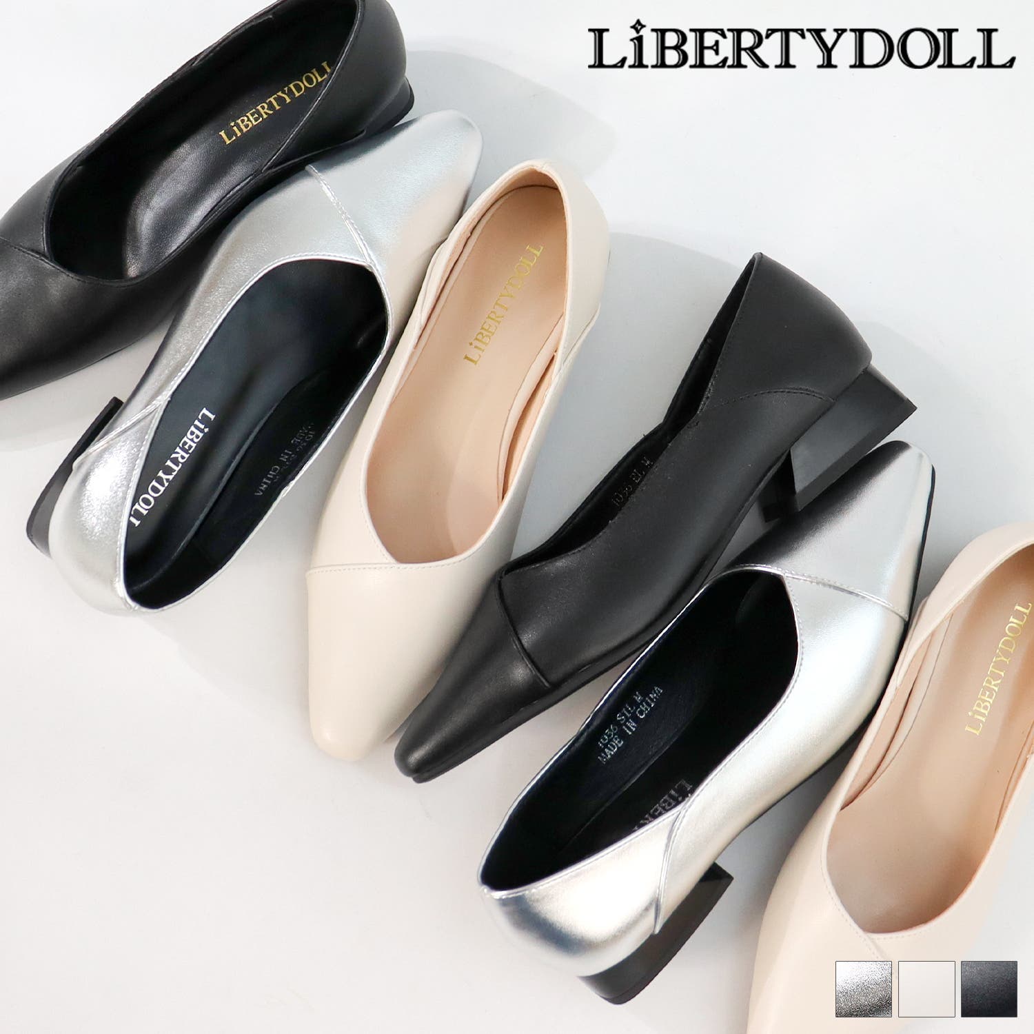 切り返しバブーシュパンプス154-1036[品番：SFWS0003036]｜LibertyDoll