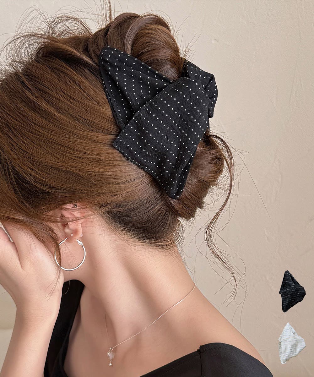 ヘアクリップ大きめアクリルバンスクリップ[品番：II000013201