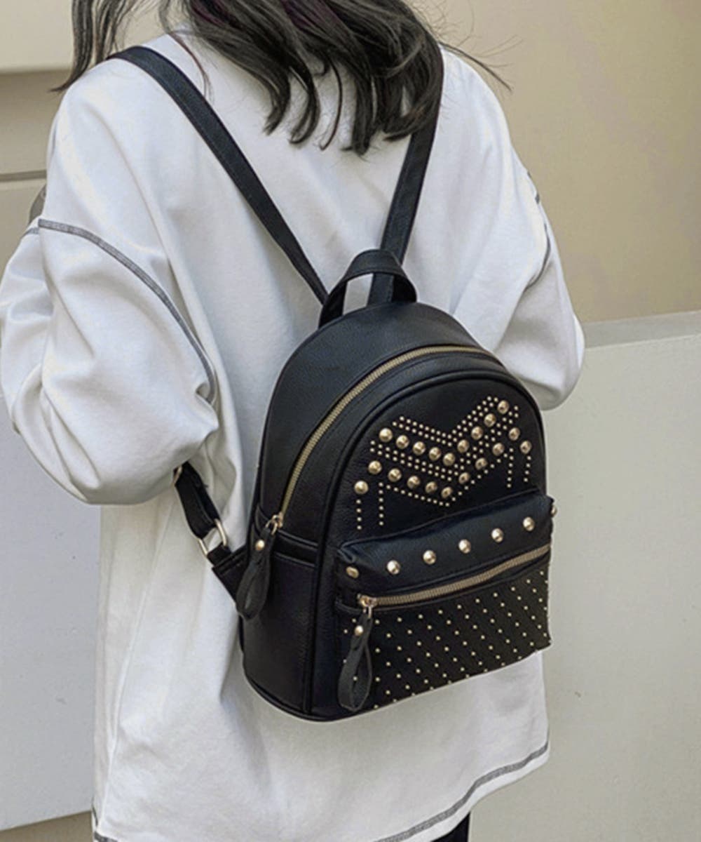 リュックサック スタッズ フェイクレザー[品番：II000010654