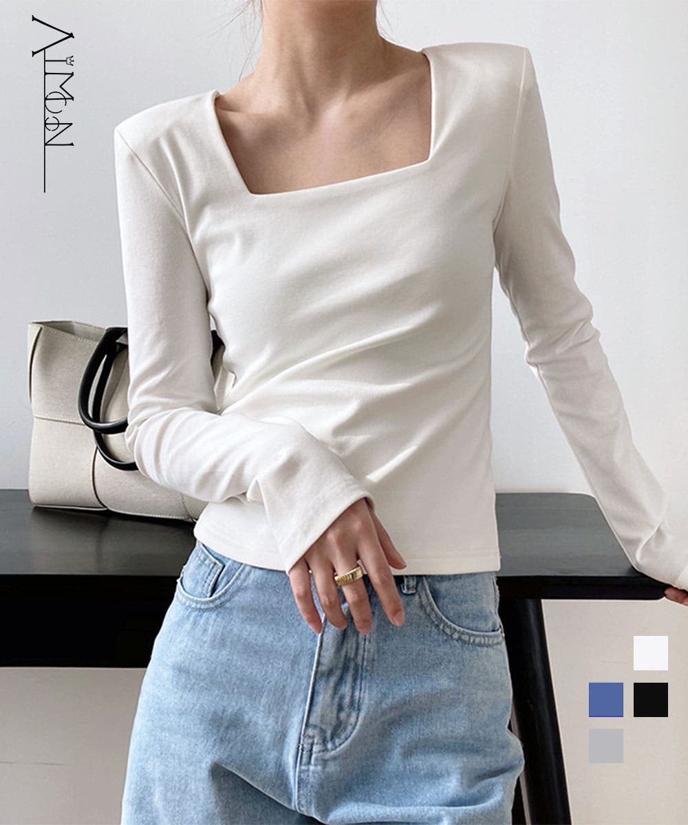 LOEFF（ロエフ）の「＜LOEFF＞テレコ スクエアネック カットソー