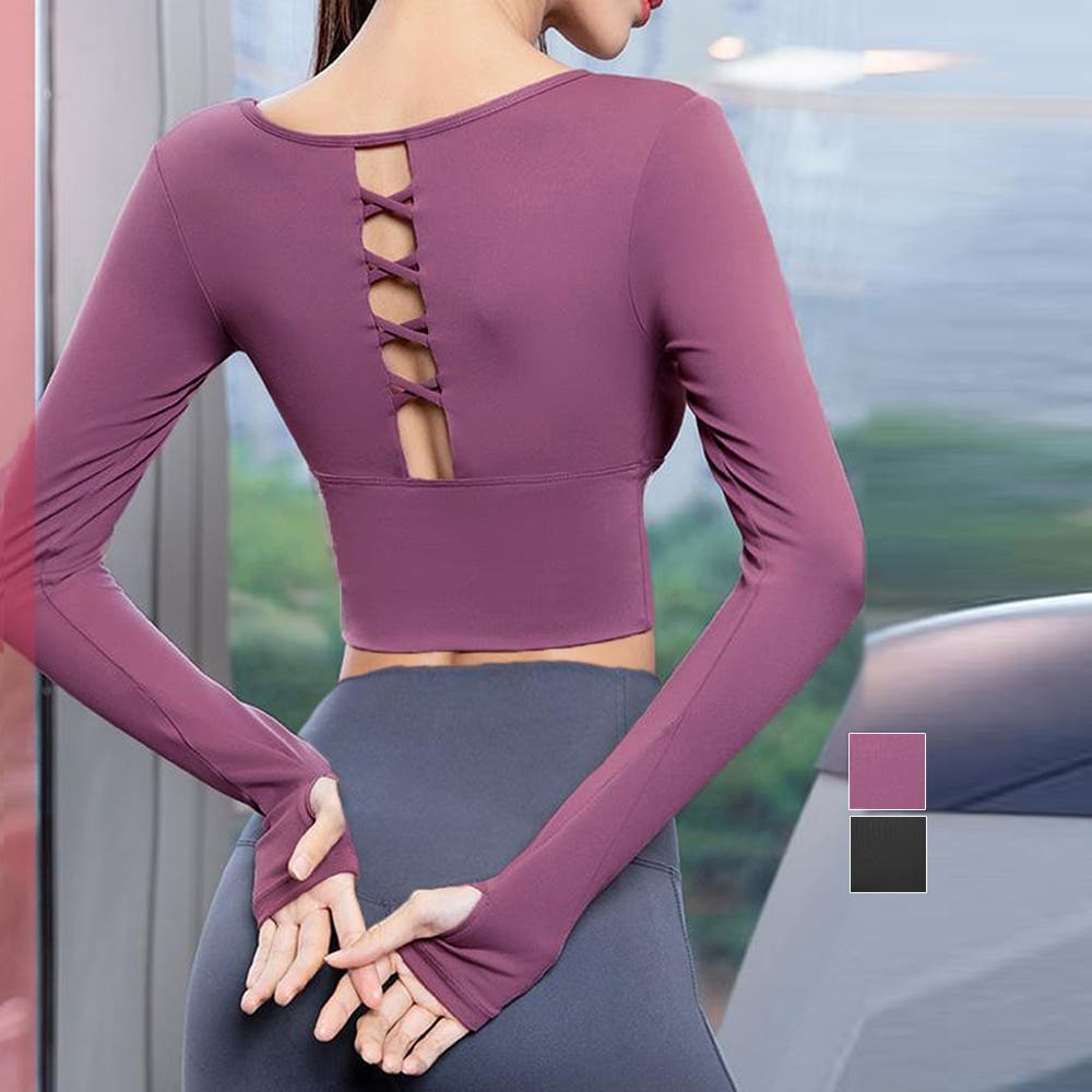 スポーツウェア レディース ヨガトップス[品番：II000009071