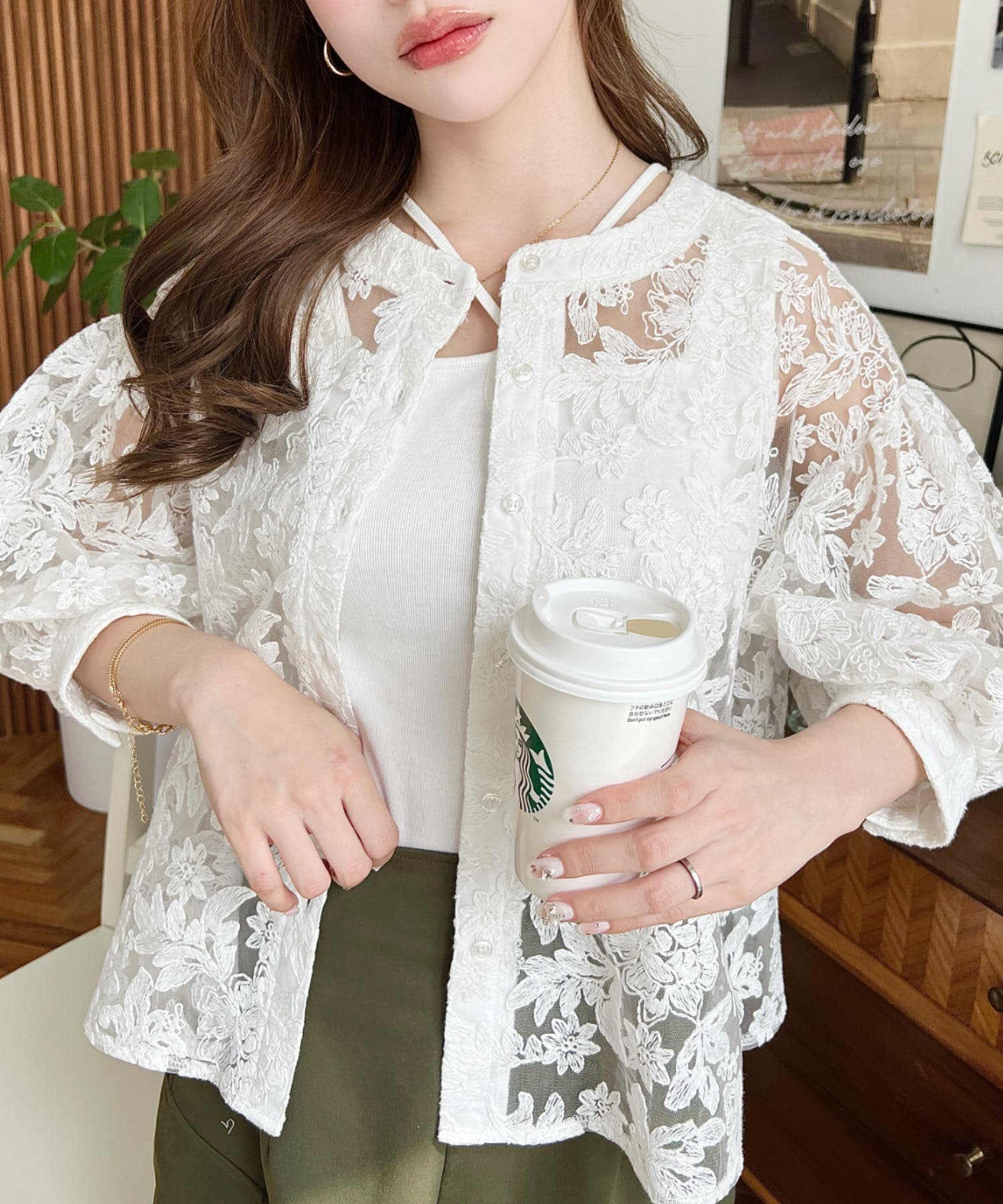 CORNERVOLE　コルヌヴォレ　ヴィンテージ　刺繍レースブラウス　ピンク美品 楽天市場】トップス 体型カバー【ぽわん袖刺繍レーストップス