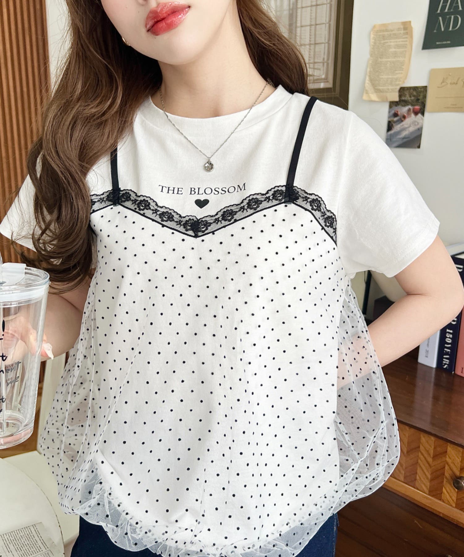 HEAVEN × SANDY LIANG❤︎ベビーt 半袖tシャツ チュールキャミ HEAVEN × SANDY LIANG❤︎ベビーt 半袖tシャツ チュールキャミ