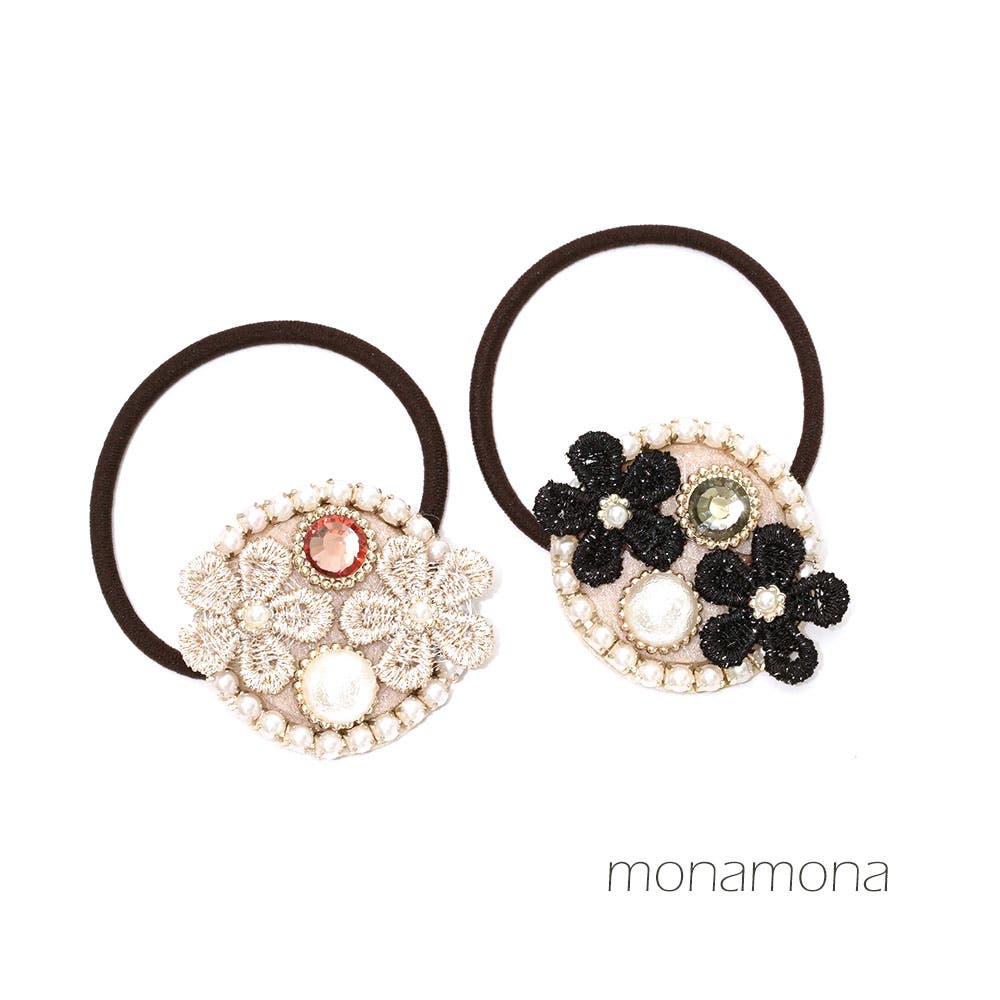 刺しゅう花ポニー パール[品番：SURA0000800]｜monamona（モナモナ）｜レディース｜Shoplist