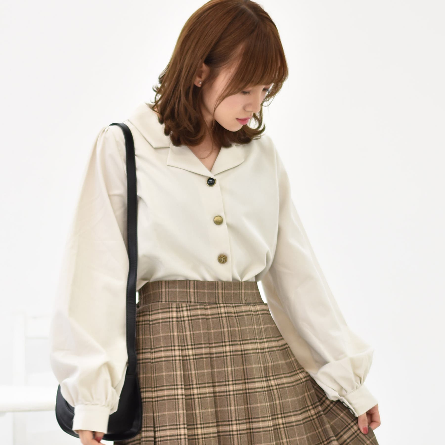 ○Emsexcite○ 色々釦長袖SH[品番：RTGW0001385]｜RETRO GIRL