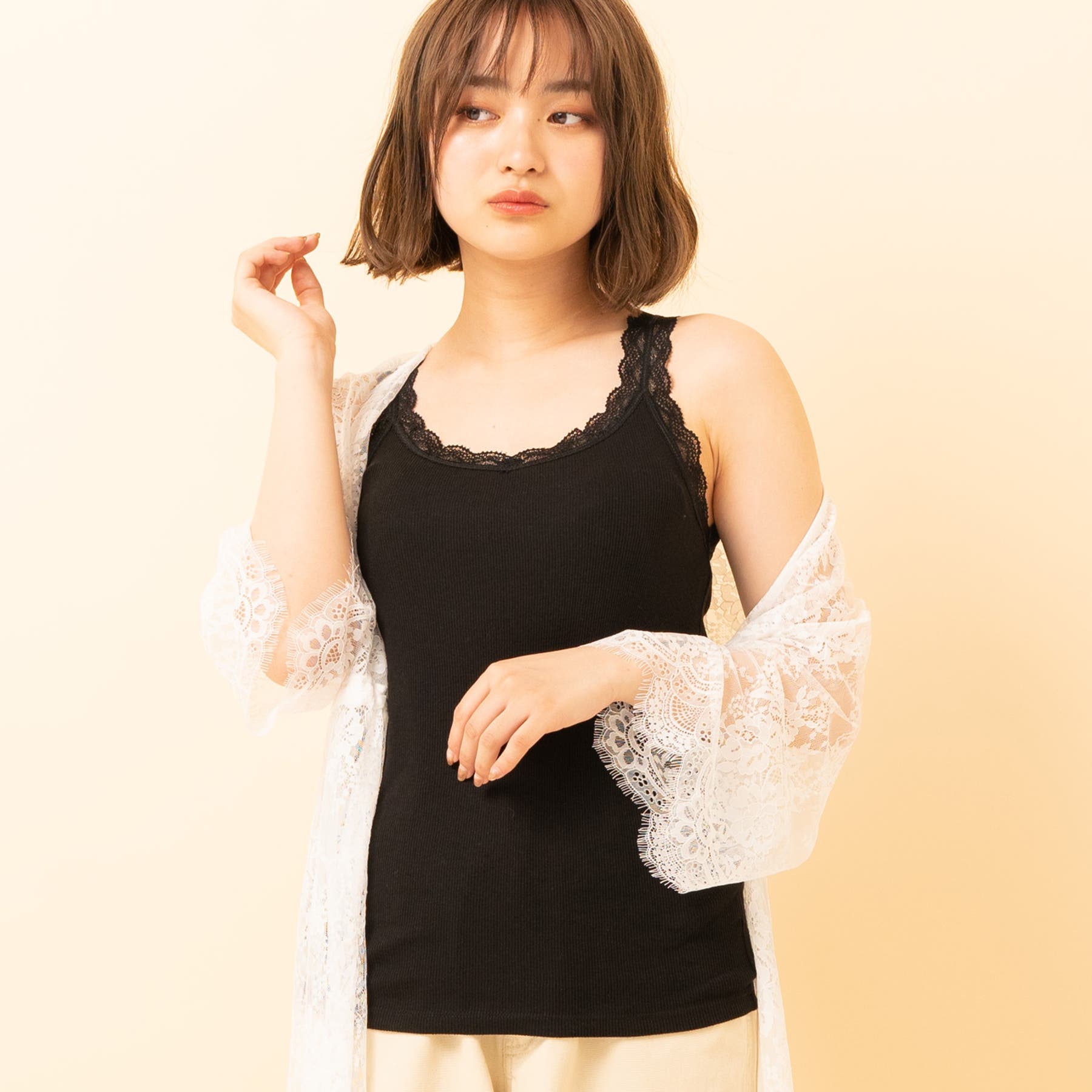 【美品】2WAY レース キャミソール ○Emsexcite○ 2WAYレースキャミ[品番：RTGW0000964]｜RETRO GIRL