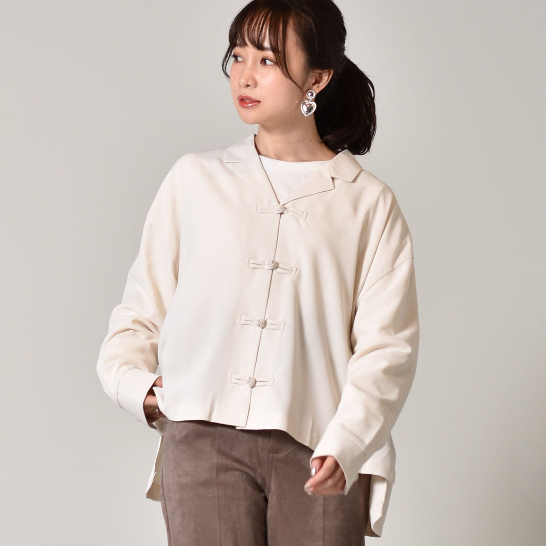 Whim Gazett 15th Anniversary ※襟チャーム無し ◇Emsexcite◇ チャイナ釦開襟SH[品番：RTGW0002351]｜RETRO