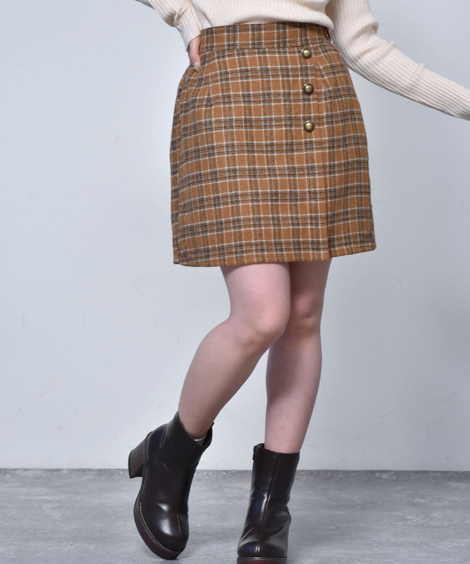 Check wrap mini skirt｜ACLENT（アクレント）