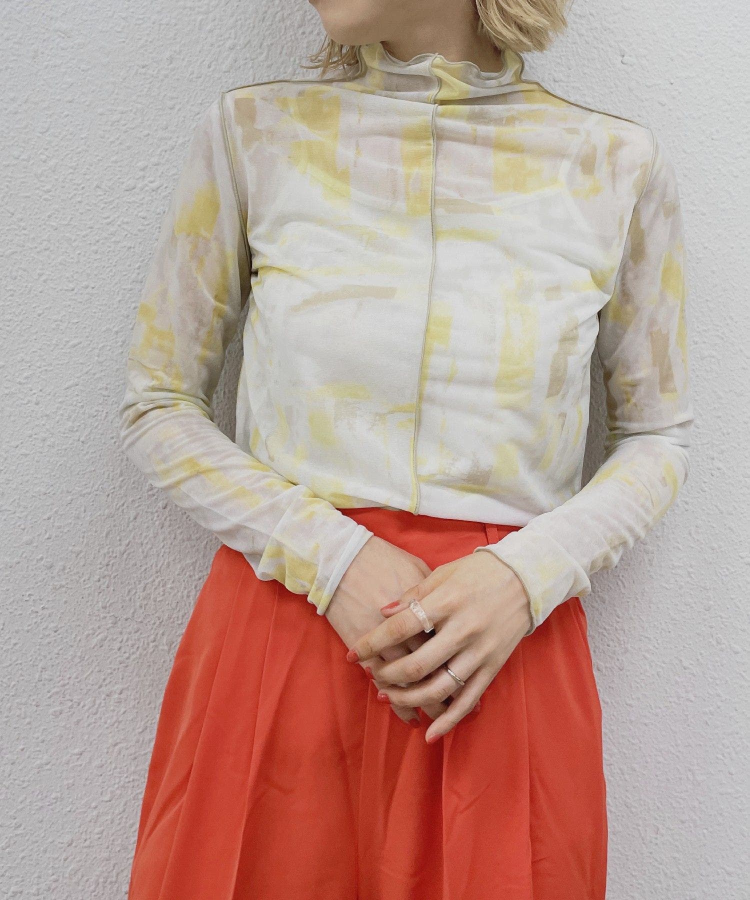 ○kivi○ シアープリントボトルネック[品番:RTGW0005443 ○kivi○ シアープリントボトルネック[品番:RTGW0005443