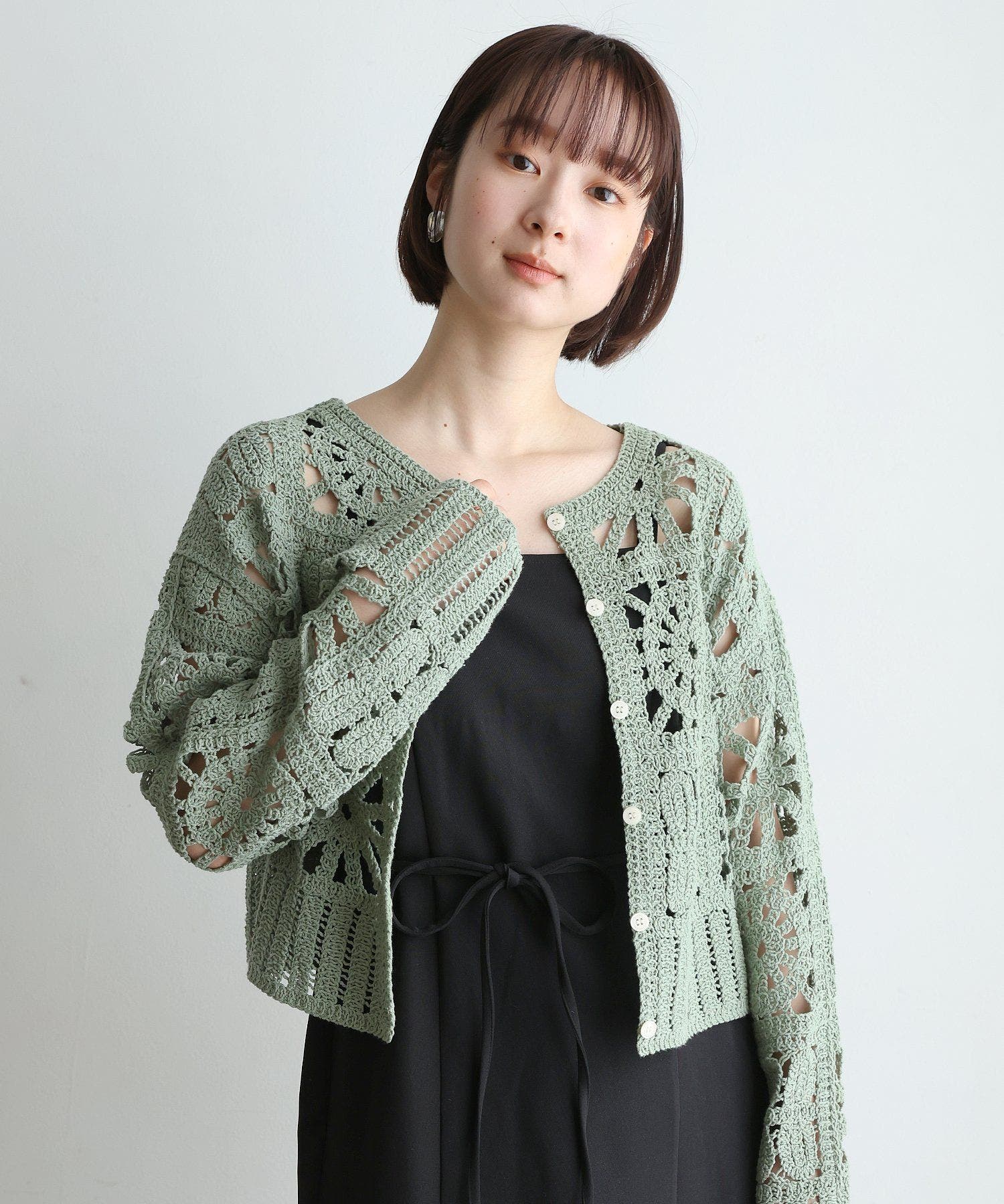 vintage クロシェ チュニックカーディガンTORO vintage クロシェ チュニックカーディガンTORO
