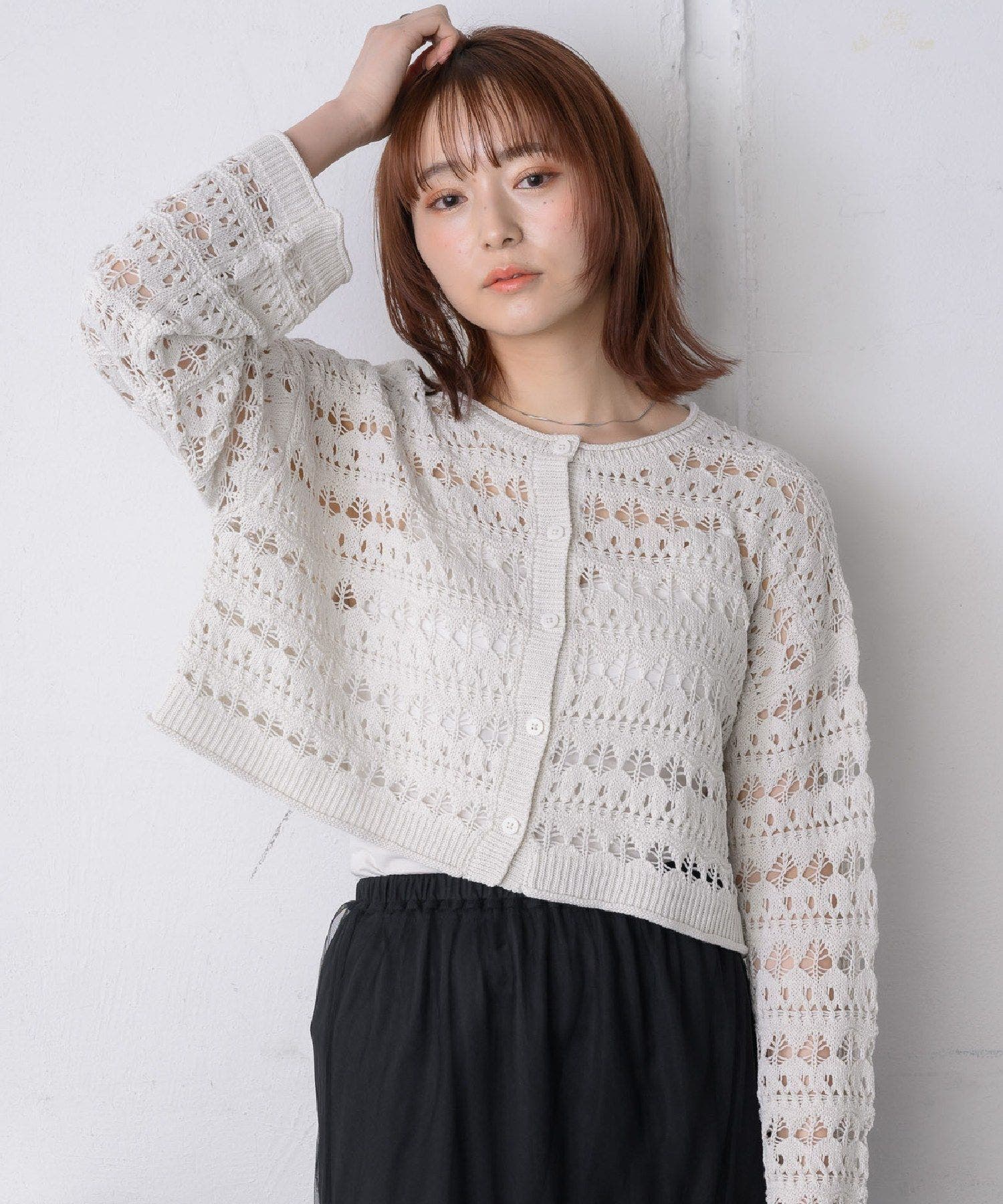 デザインカラー花柄刺繍カーディガン/サロペット/ベスト【N2991】