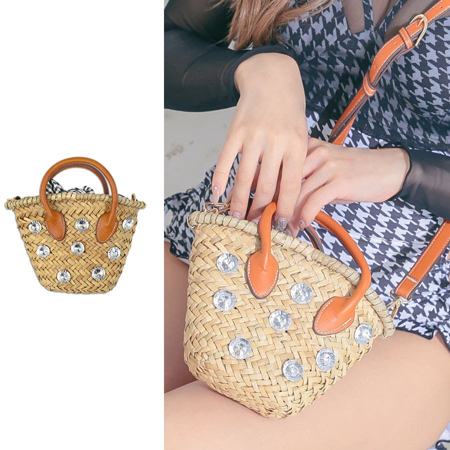 ♥Mahalmixage ビジューバッグ 巾着型 花 フラワー 籠バッグ ♥Mahalmixage ビジューバッグ 巾着型 花 フラワー 籠バッグ 2025年