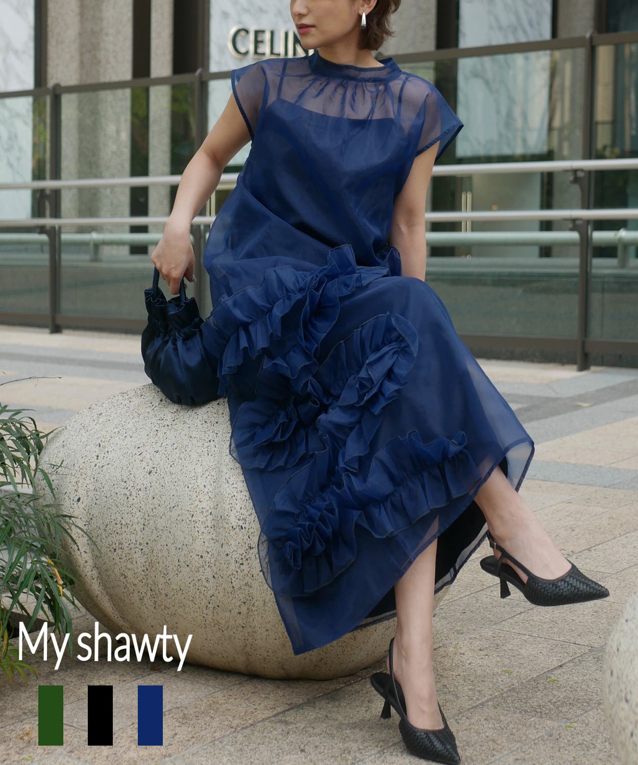 ORGANDY VOLUME DRESS[品番：MYTW0000083]｜My shawty（マイシャウティ 