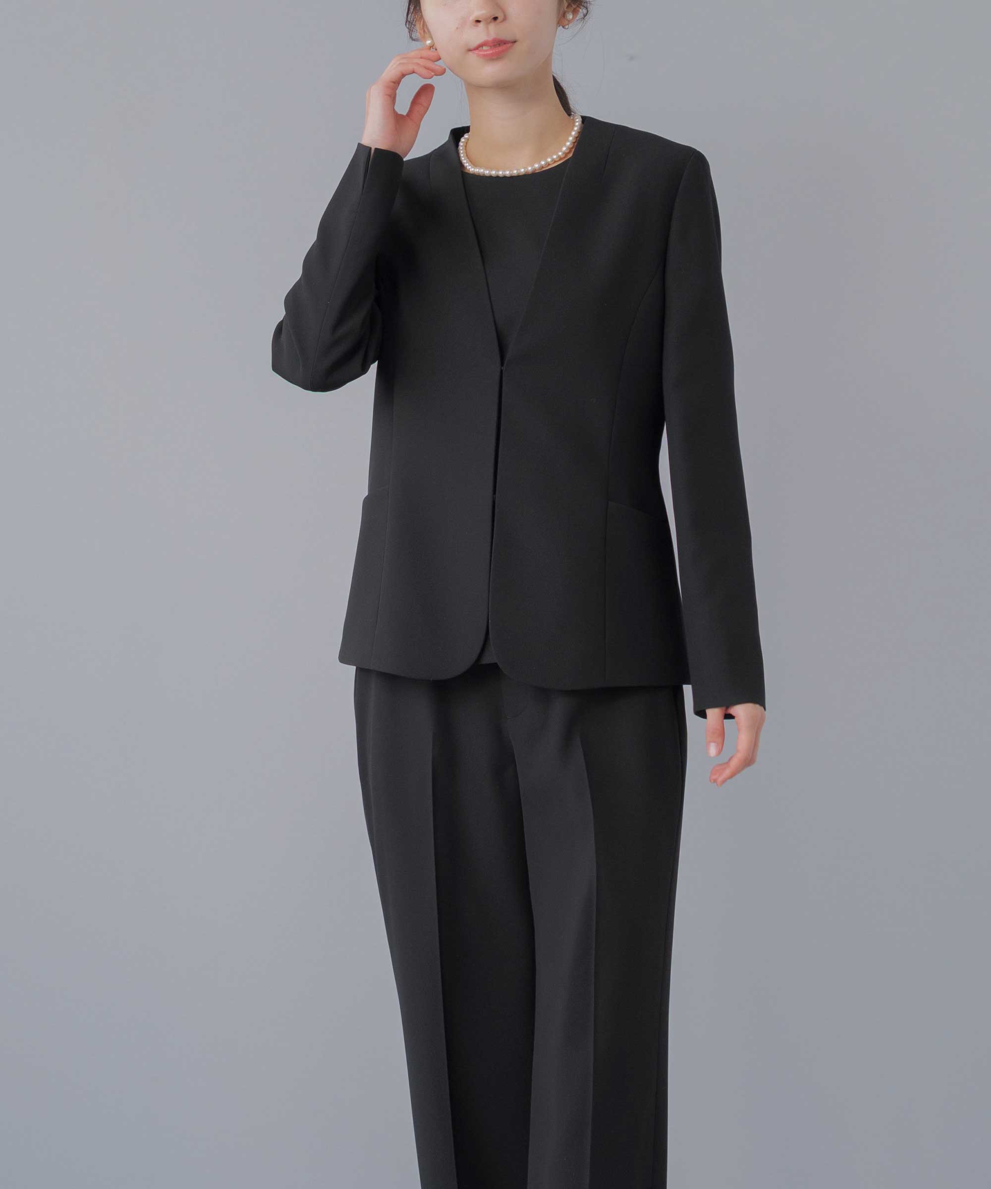 LM ドリスバンノッテンレディースパンツスーツ 喪服 レディース パンツスーツ[品番：NEDM0002433]｜Festinalente