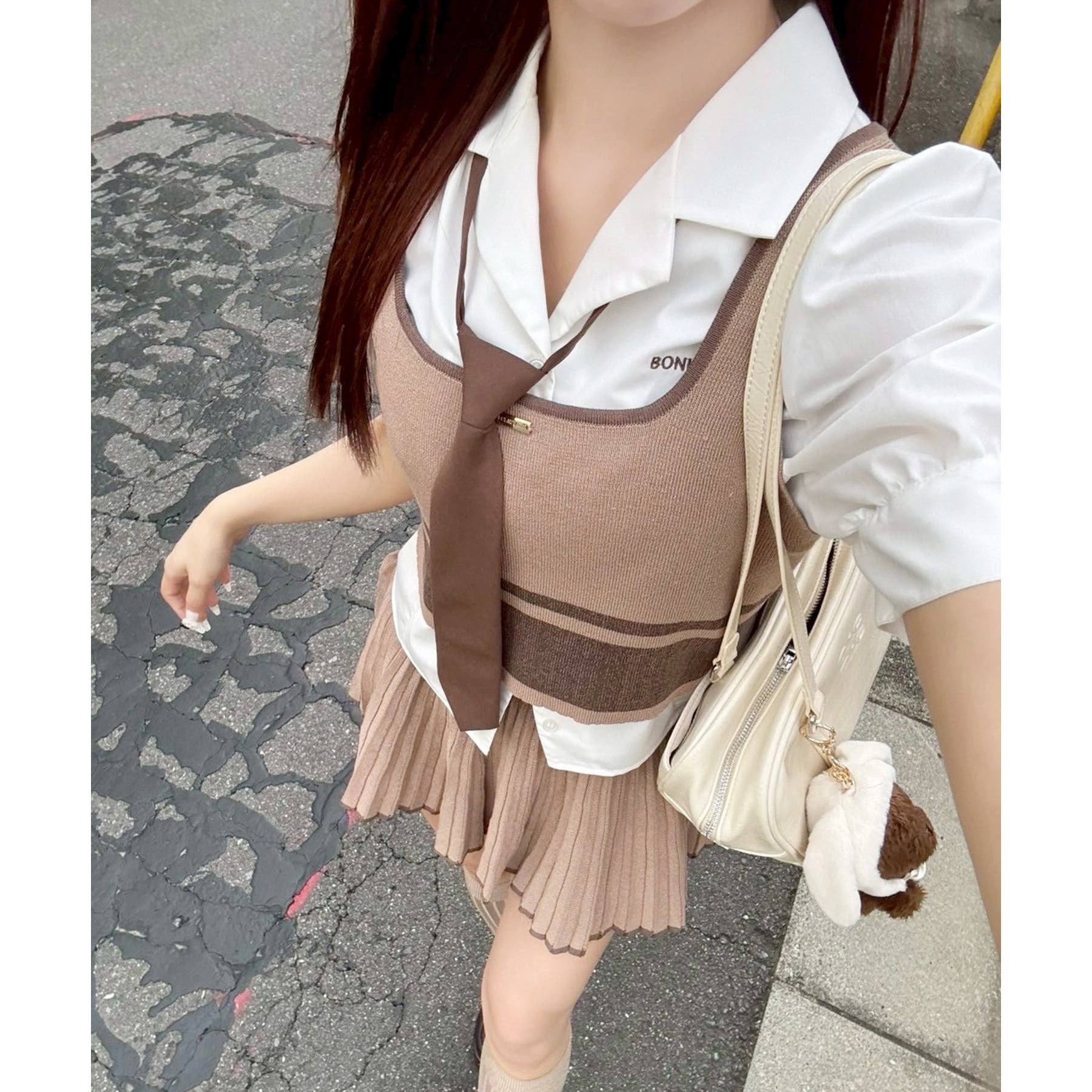 a出品(ナイスクラップニット+スカートセット) ナイスクラップ ロゴ入りニットセットアップ - メルカリ