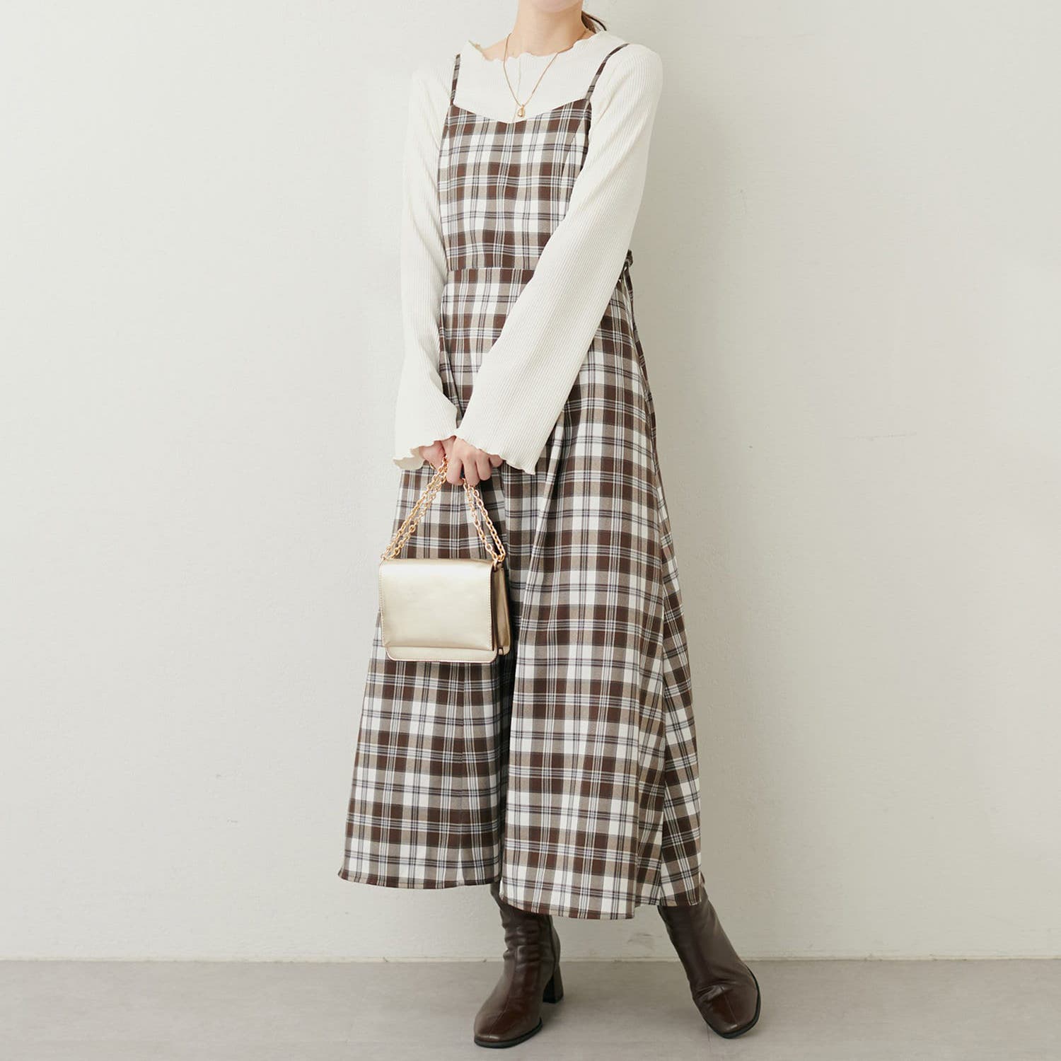 natural couture】サイドドロストキャミワンピース[品番：OLOW0011842