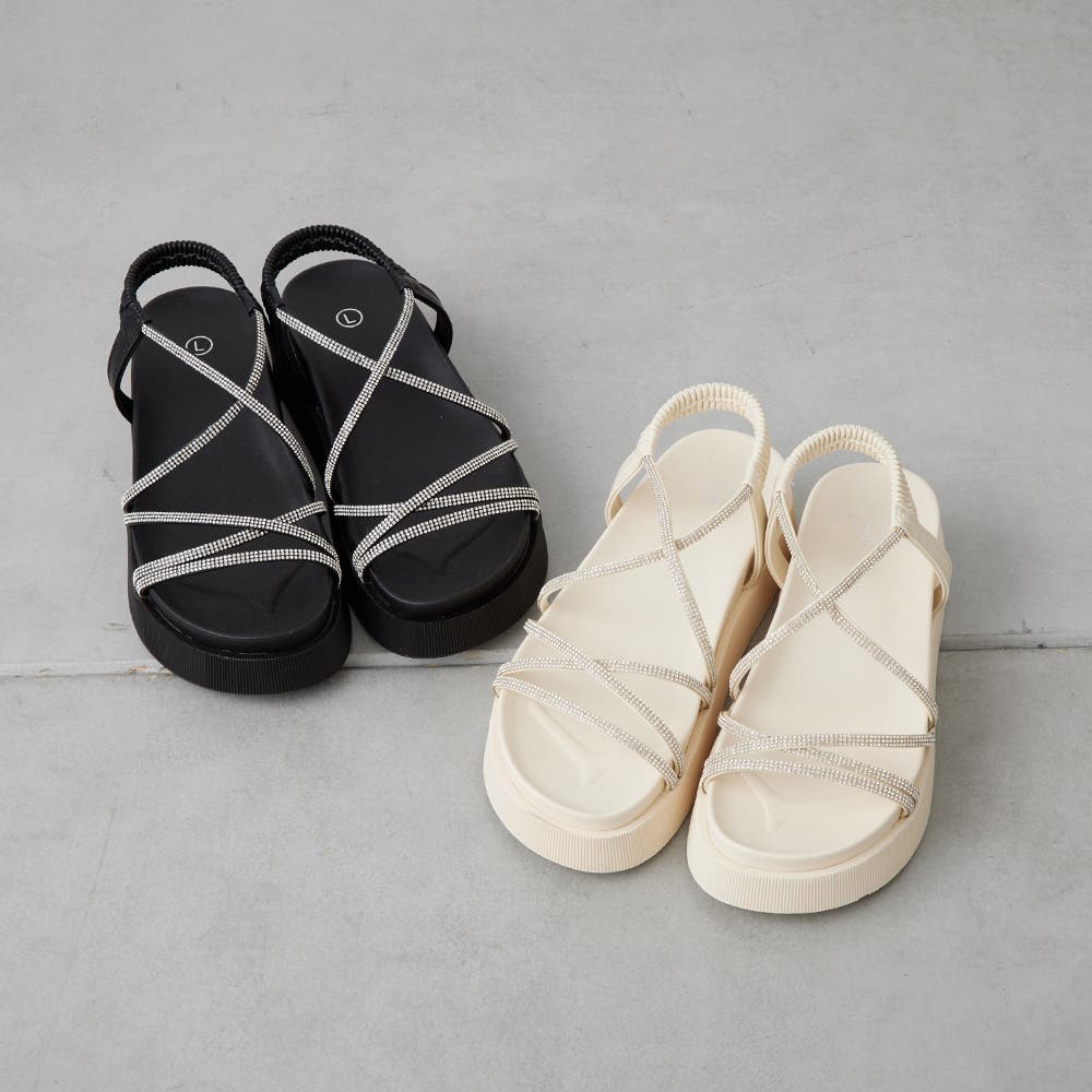 OLIVE des OLIVE】グリッターサンダル[品番：NCLW0016109]｜NICE