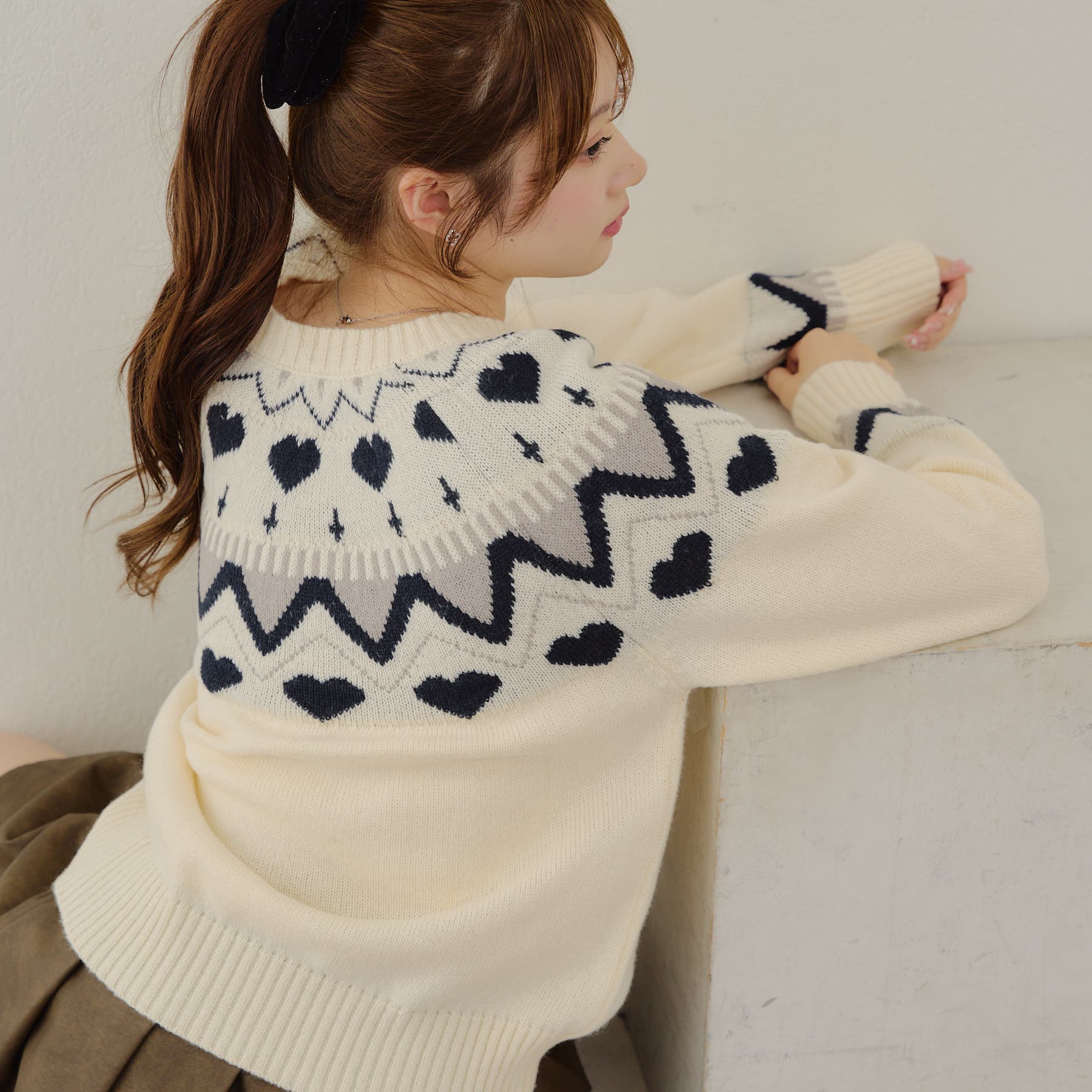 MARCHES×REMI】フェアアイル風ニットプルオーバー[品番 MARCHES×REMI】フェアアイル風ニットプルオーバー[品番