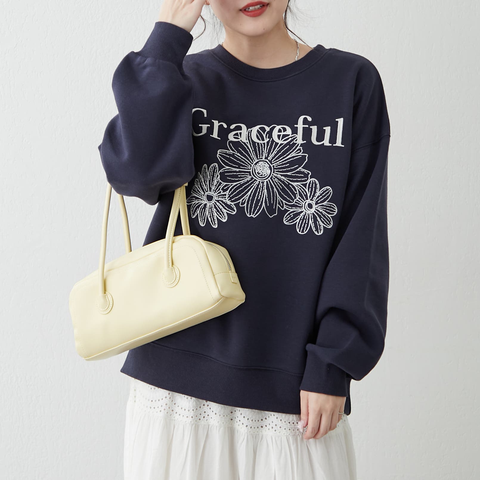 sundlessmoon もちもち裏起毛刺繍スウェットSETUP