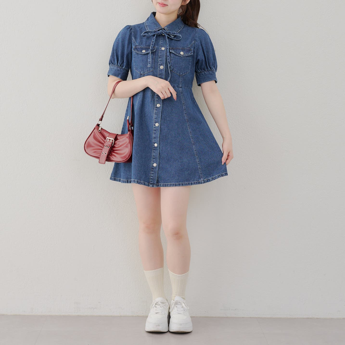 デニムミニワンピ[品番：NCLW0015829]｜NICE CLAUP / OLIVE des