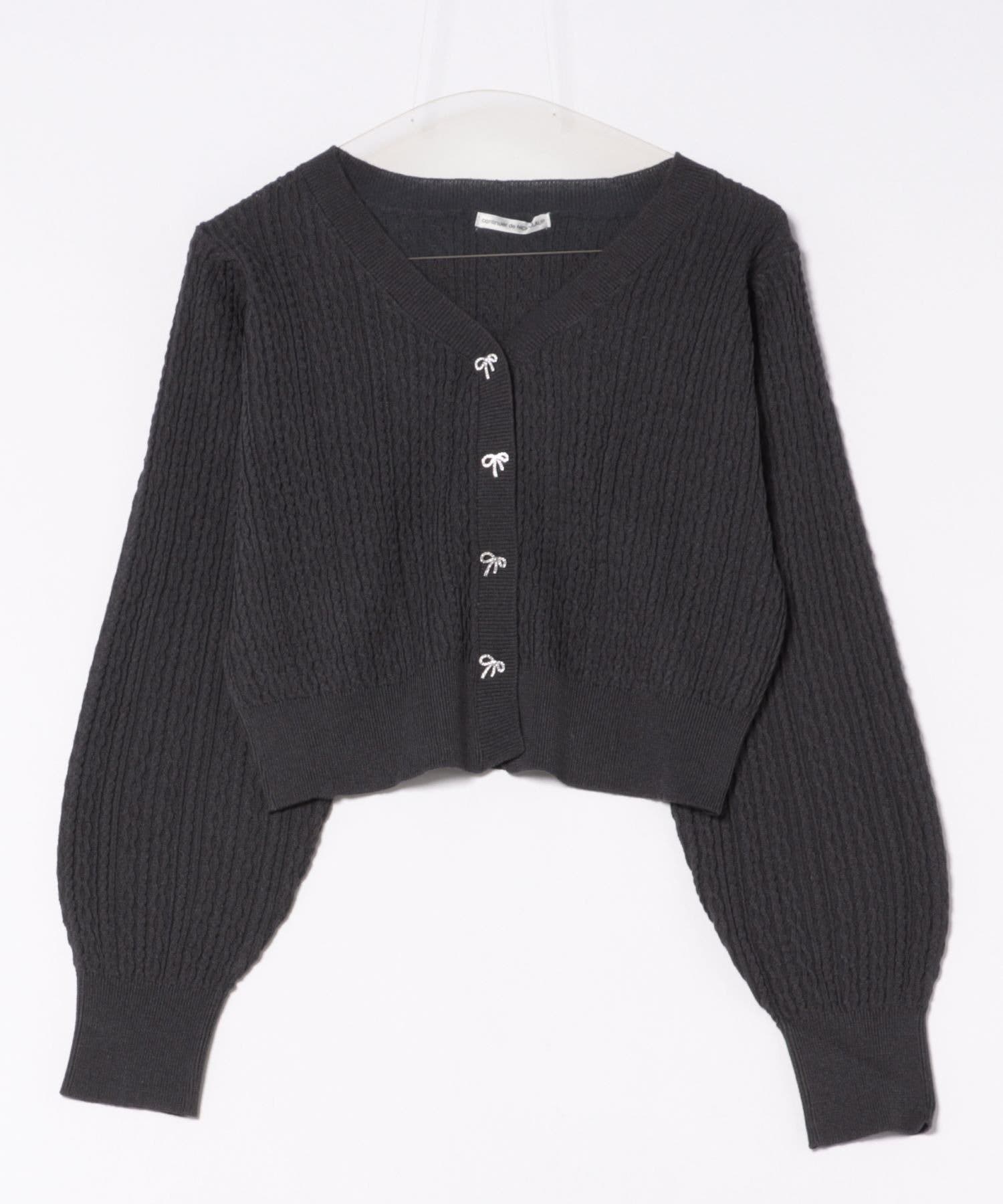 ベビーケーブルリボンカーディガン[品番：NCLW0016734]｜NICE CLAUP