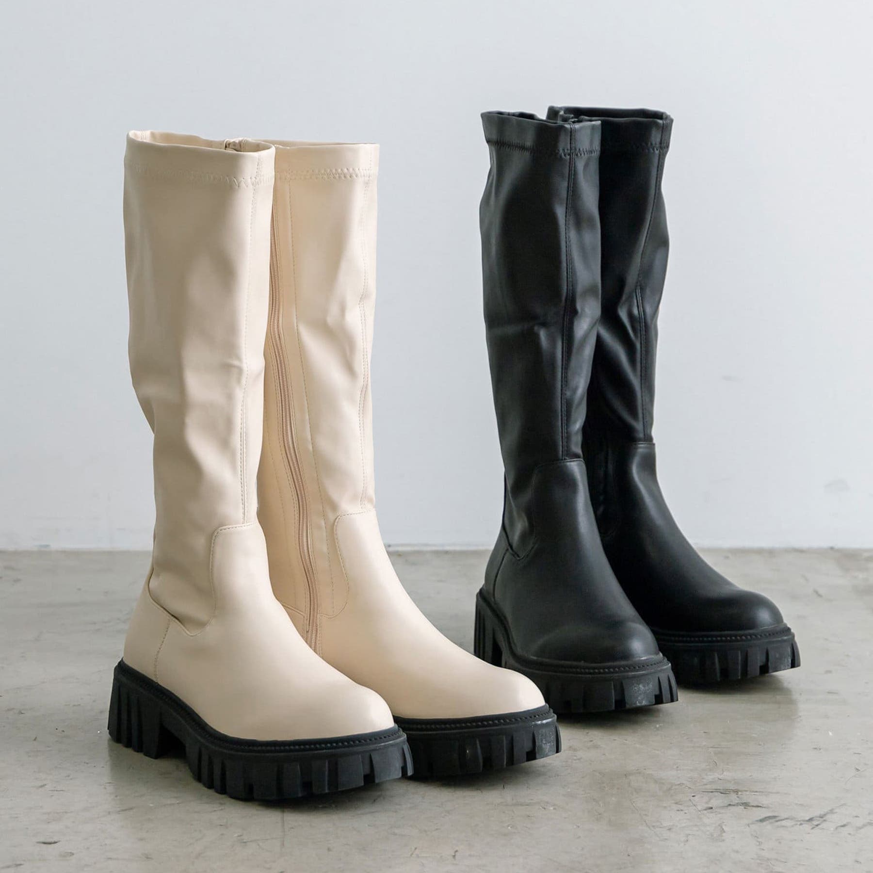 タンク底ストレッチロングブーツ[品番：OLOW0011974]｜RMAF NICE CLAUP