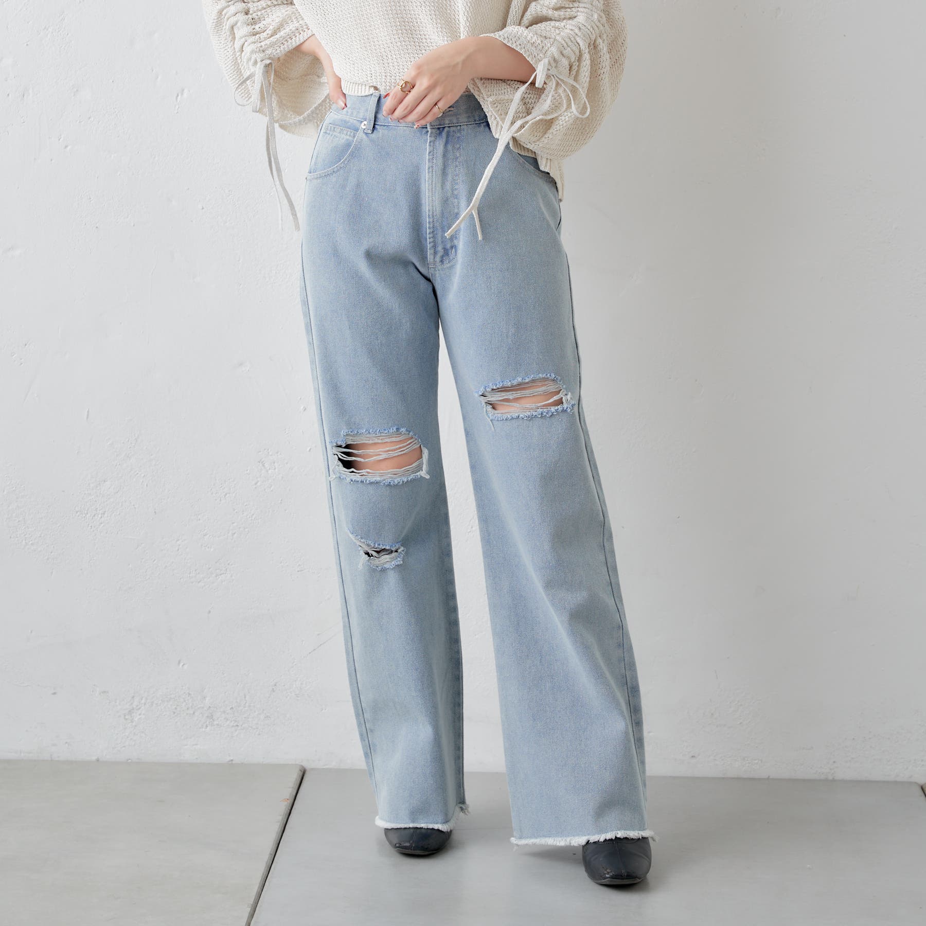 ダメージデニムパンツ[品番：OLOW0012349]｜RMAF NICE CLAUP