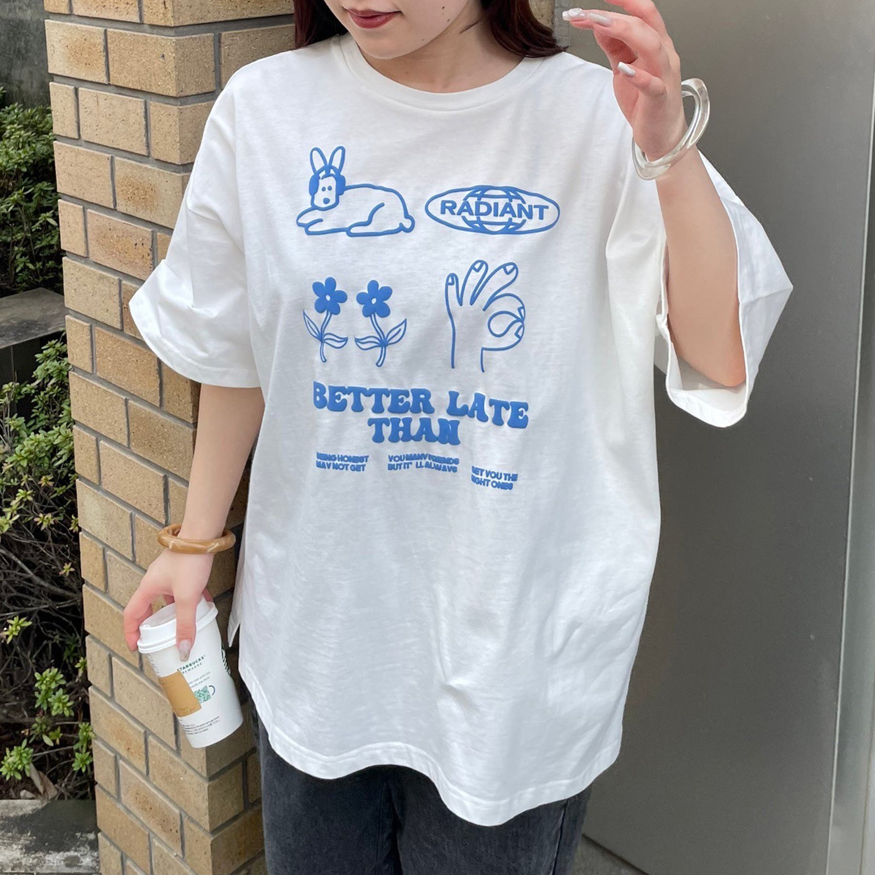 Web限定】モチーフ&ロゴ発砲Tシャツ[品番：OLOW0013014]｜RMAF