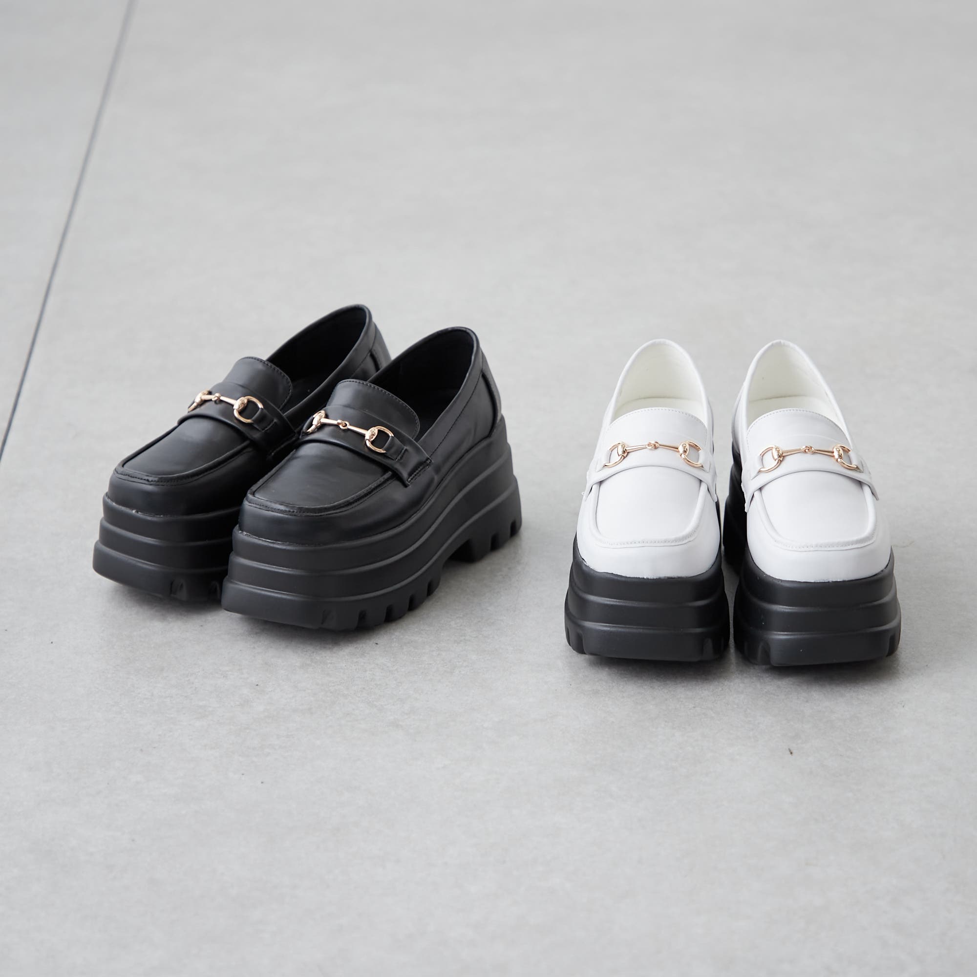 厚底ビットローファー[品番：NCLW0012563]｜NICE CLAUP / OLIVE des