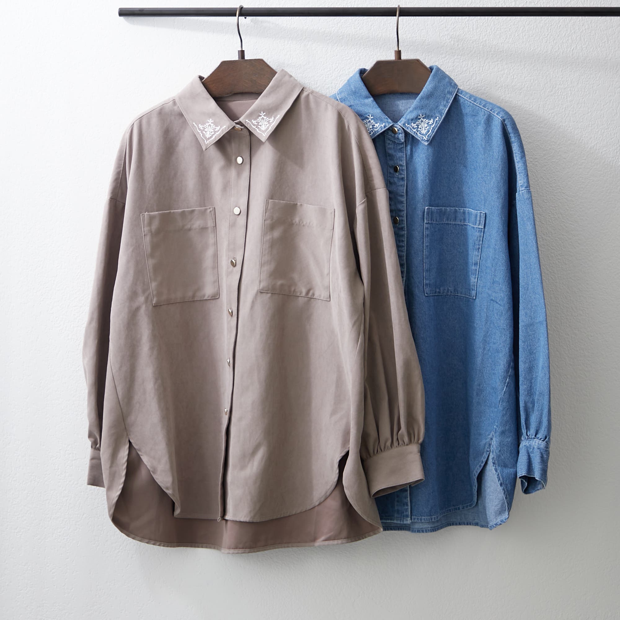 売れ筋新商品 衿刺繍シャツ[品番：OLOW0015545]｜RMAF NICE des OLIVE / CLAUP ジャケット・アウター