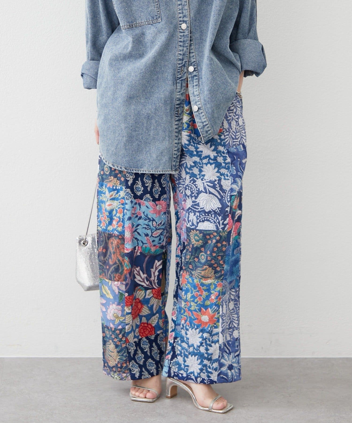 【美品】フレームワーク JEAN NERET パッチワーク柄 パンツ ペイズリー nane】パッチワークパンツ[品番：OLOW0018569]｜RMAF NICE CLAUP