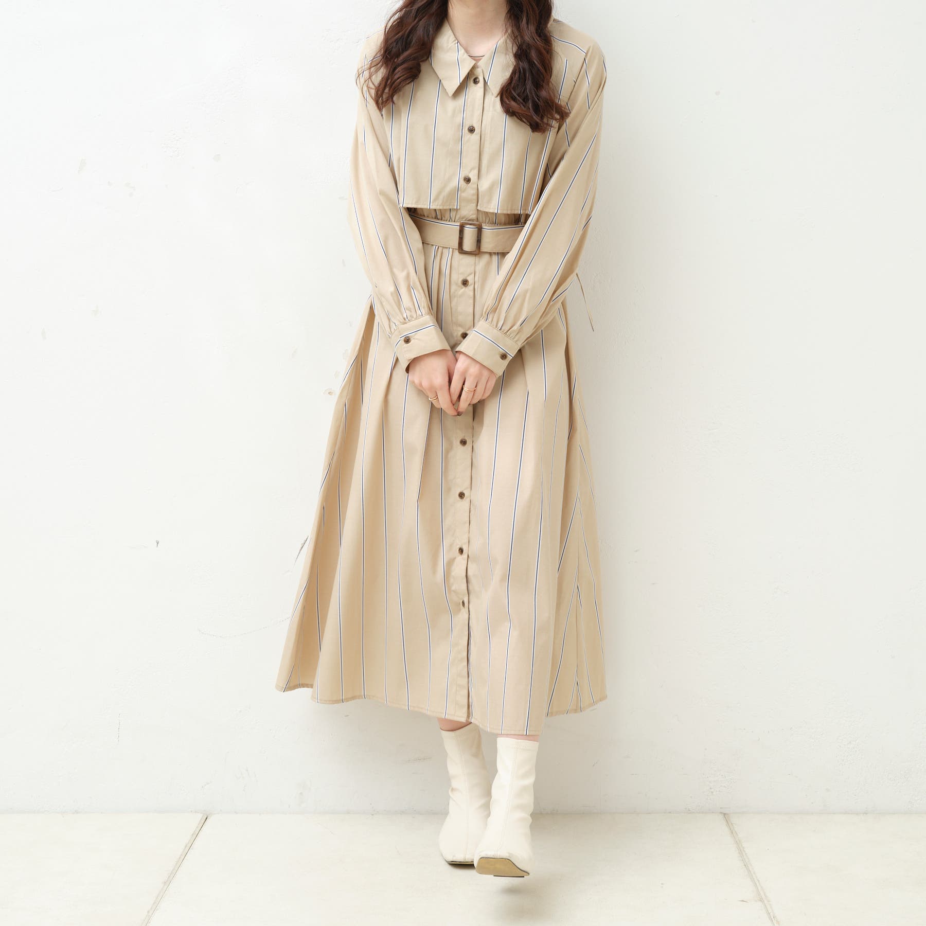 先染めアソートトレンチワンピース[品番：OLOW0009558]｜RMAF NICE