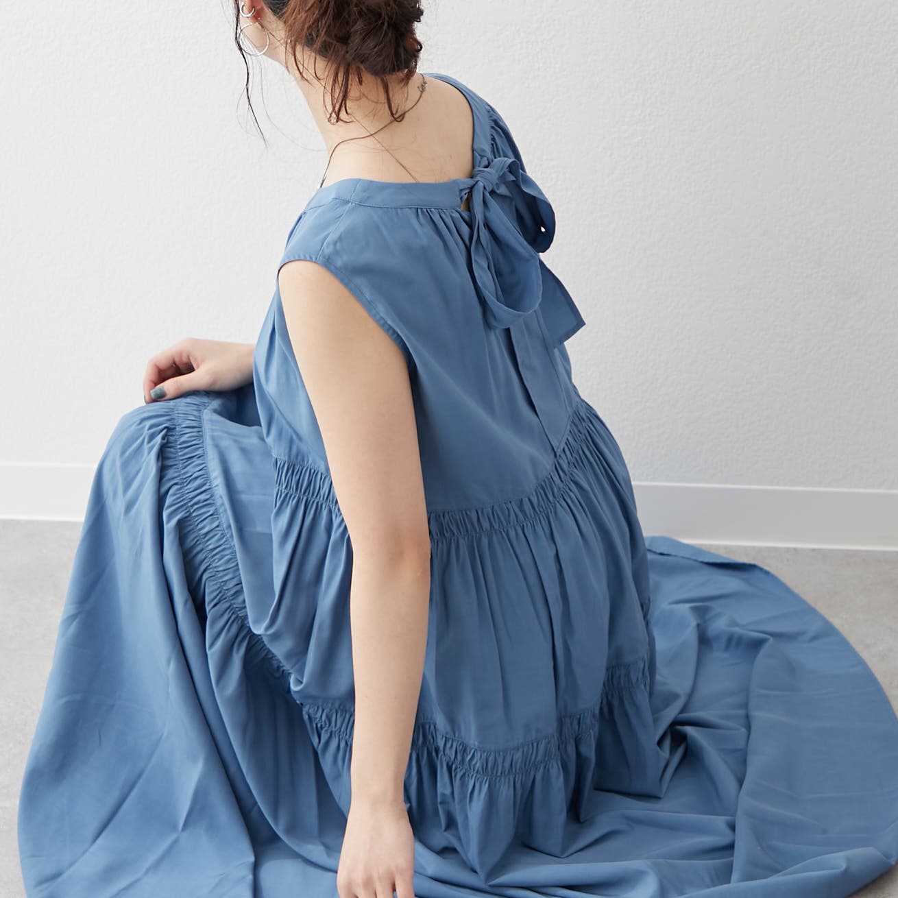 NAO】バックリボンティアードワンピース[品番:OLOW0015252 NAO】バックリボンティアードワンピース[品番:OLOW0015252