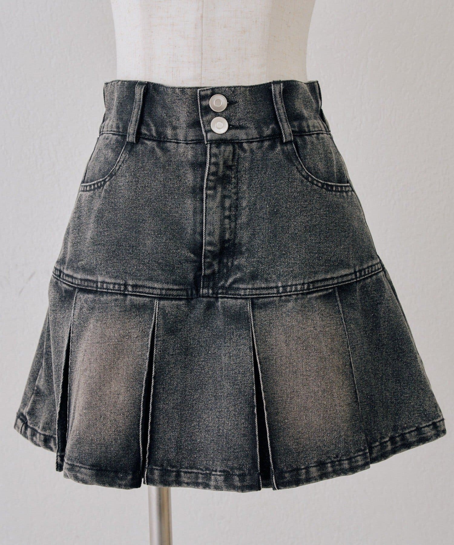 裾プリーツミニスカート[品番：NCLW0017856]｜NICE CLAUP / OLIVE des