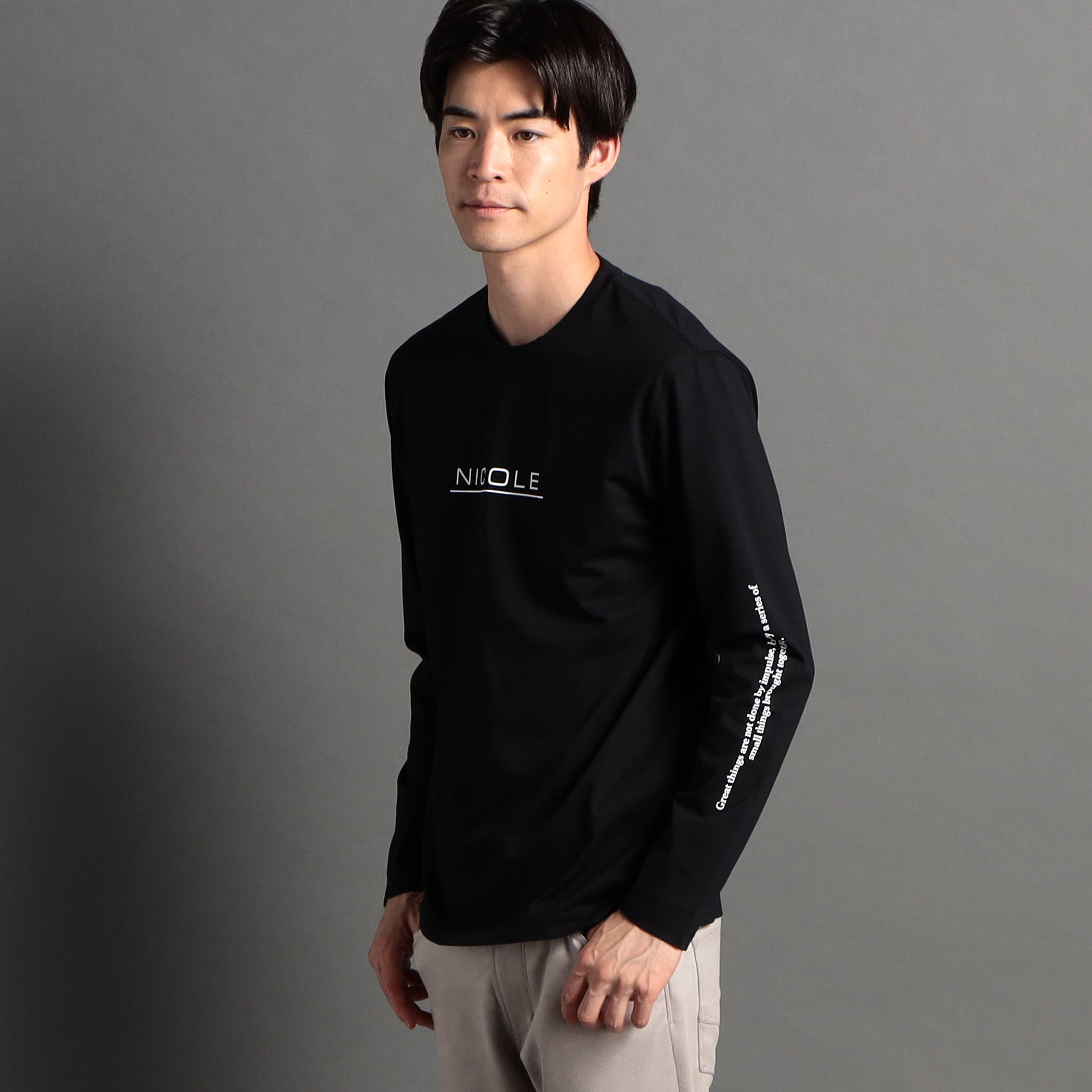 シルケット天竺ロゴ長袖Tシャツ[品番：NICW0004697]｜NICOLE