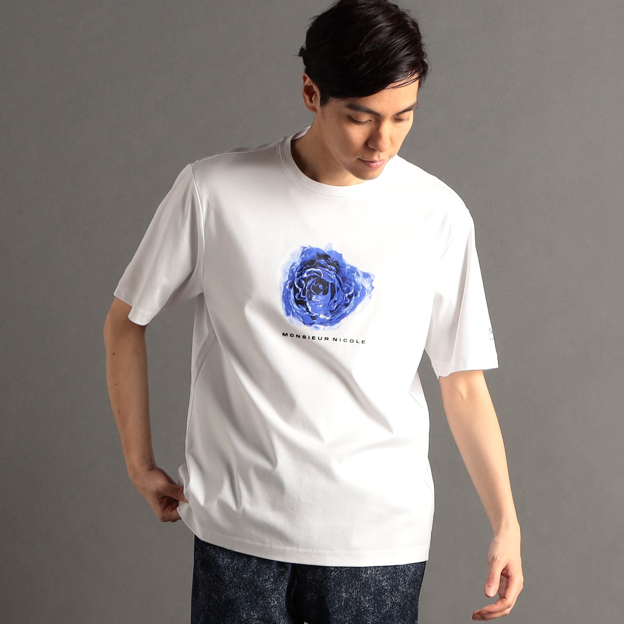 フラワーグラフィック 半袖Tシャツ[品番：NICW0005733]｜NICOLE